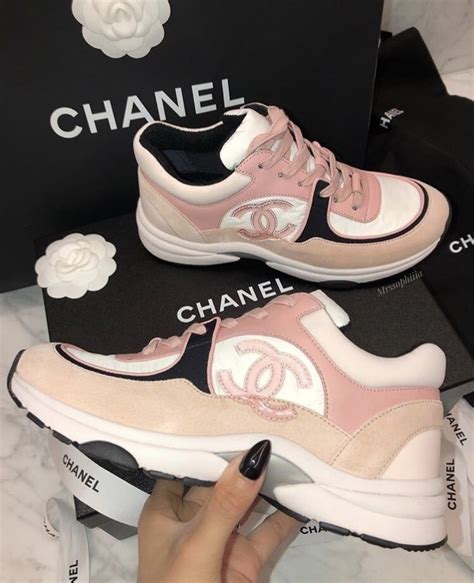 chanel pink shoe|Chanel sneakers pink inside.